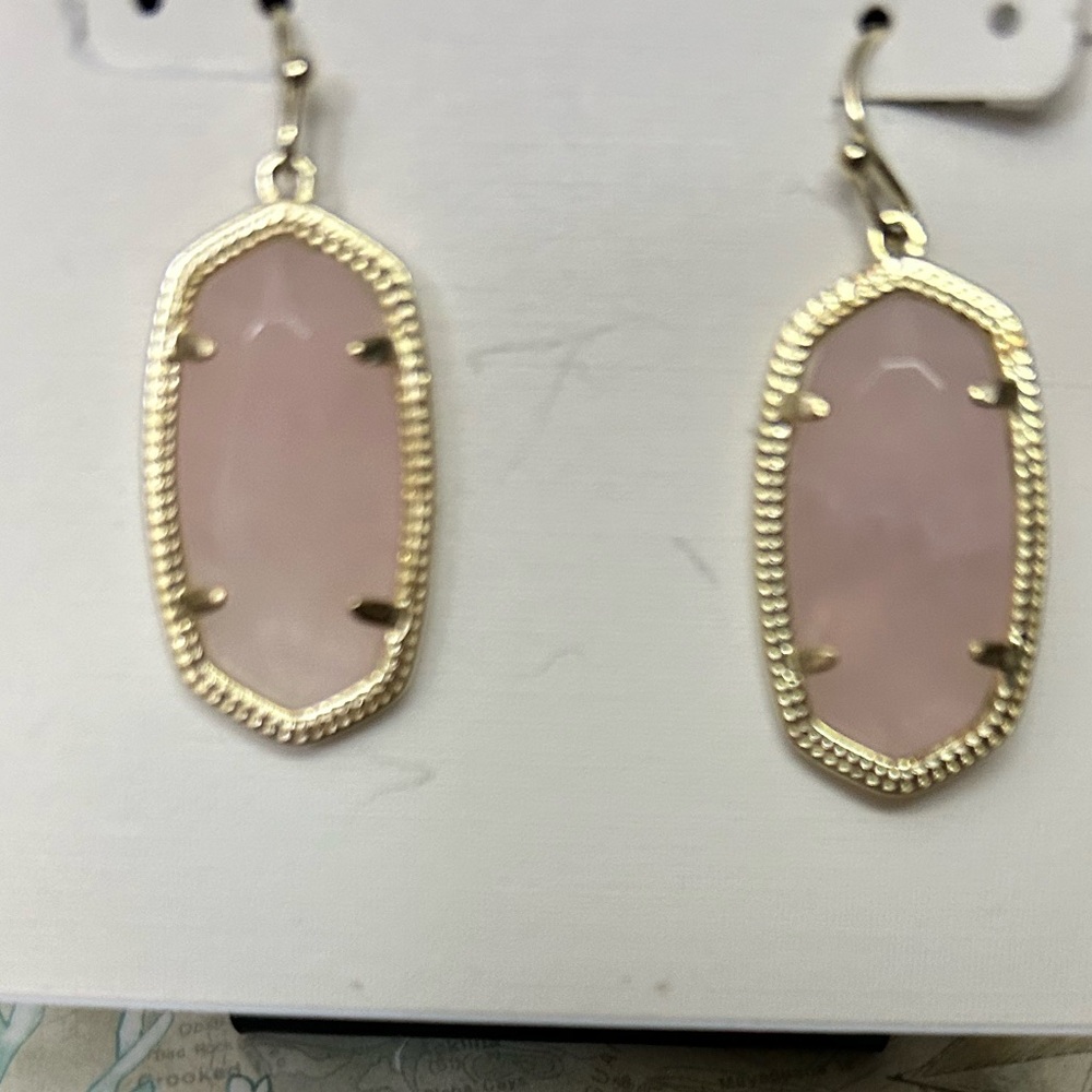 Kendra Scott Rose Quartz Dani Drop Earrings